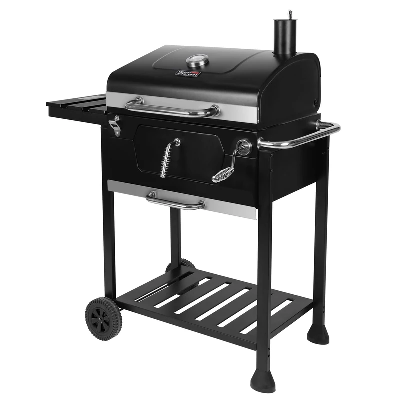Royal Gourmet Charcoal Barbecue Smoker Barbecue Camping Charcoal Outdoor Garden Grill Grilling Surface 59 x 42 cm Black
