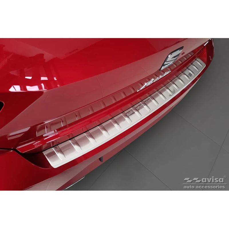 Avisa Stainless Steel Rear bumper protector compatible with Seat Ibiza 6F Facelift 2021- 'Ribs'
