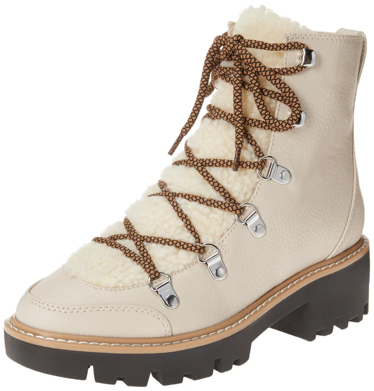 The Drop Caleb Shearling Hiking Boot Shoe, Bone, 6.5 - Image 1