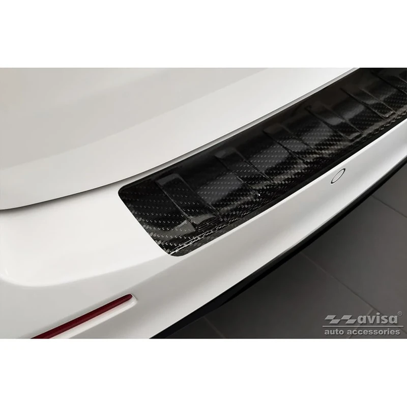 Avisa Real 3D Carbon Rear bumper protector compatible with BMW 5-Series Touring G31 FL 2020-2024 'Ribs'