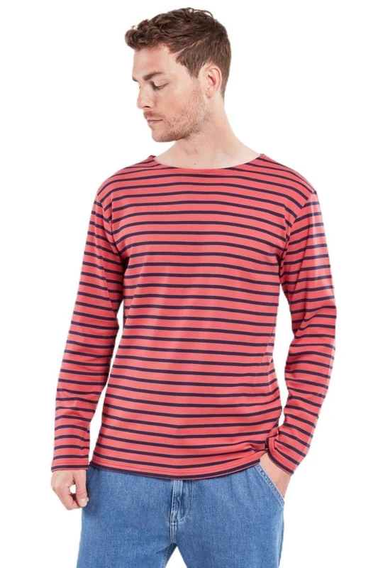 Armor Lux Men's Houat Heritage Sailor Sweater, Cardinal/Navy Deep, XXL