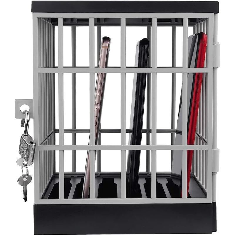 Voarge The Mobile Phone Jail, Fun Novelty Locker,up to 6 Smartphones Includes Padlock and 2X Keys - Image 1