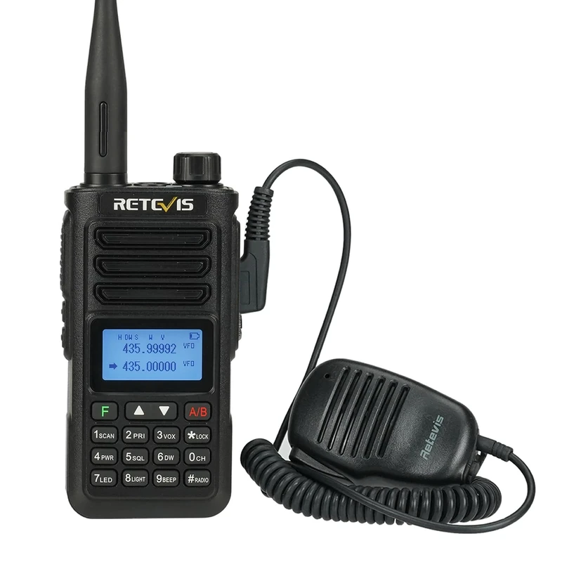 Retevis RA89 Ham Radio with Remote Speaker Mic, High Power 2m 70cm Amateur Radio, IP68 Waterproof Walkie Talkie, Long Distance, 2500mAh Battery, VFO, USB A-C Rechargeable Two Way Radio (1 Pcs, Black)