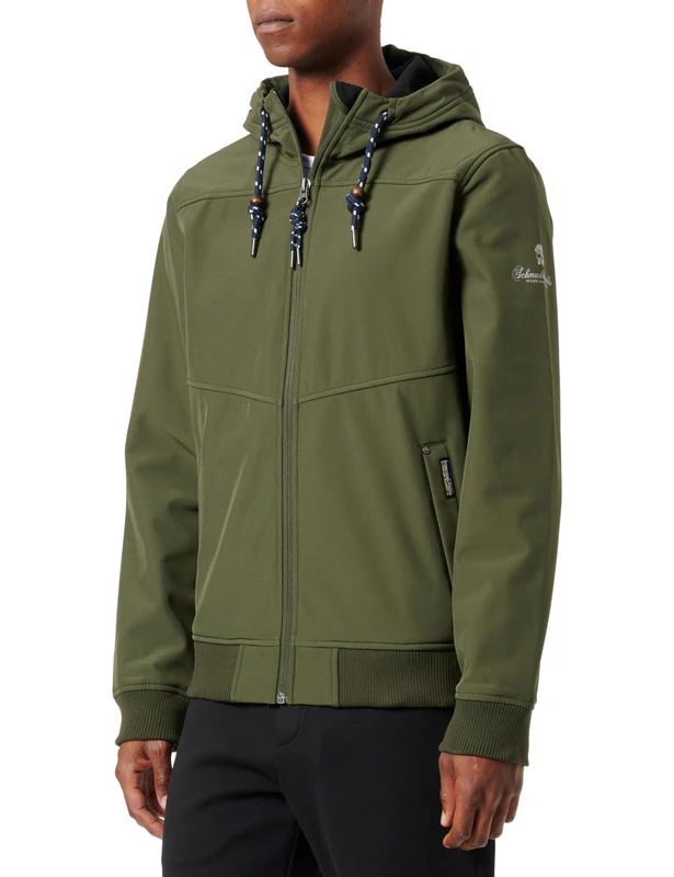 Taloon Men's Softshell Blouson Albee Sweatshirt, Dark Olive, L