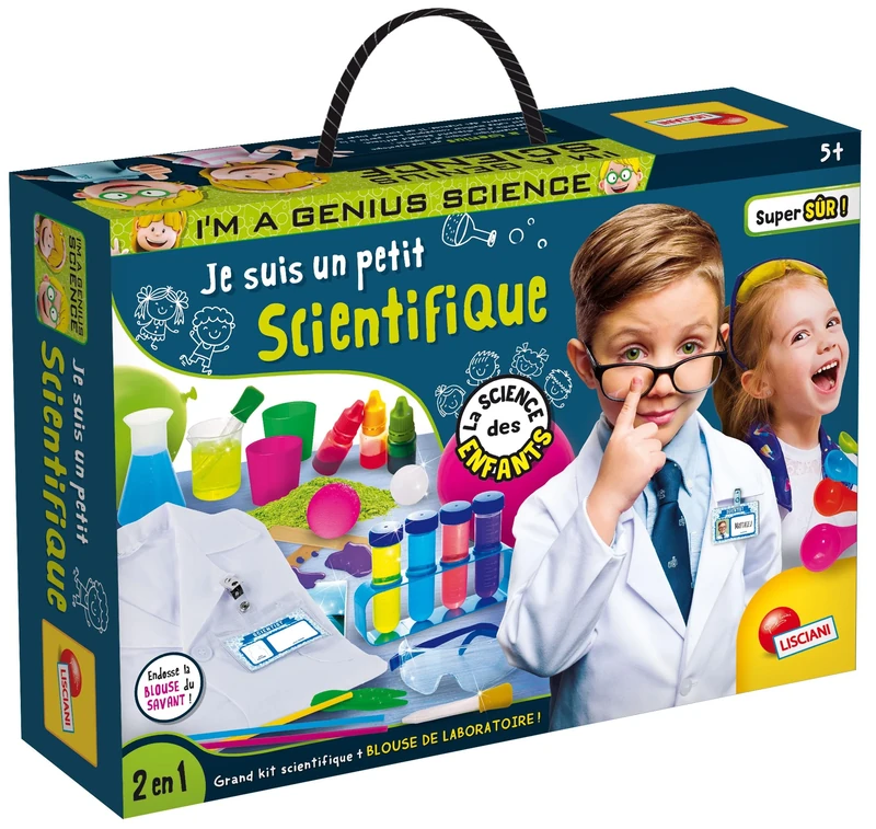Lisciani I'm a Genius Science - Je suis Un Petit Scientifique - Scientific and Educational Kit - Experiments - Laboratory Coat - For Children from 5 Years