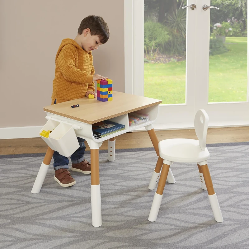 Liberty House Toys Kids Scandi Height Adjustable Table and Chair Set