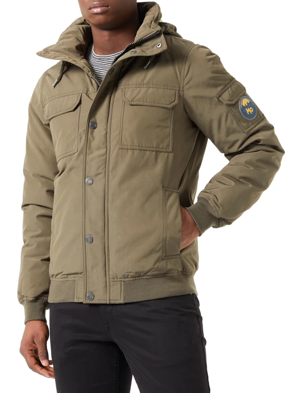 Taloon Men's Mimo Winter Blouson Sweatshirt Jacket Coat, Military Olive, S - Image 1