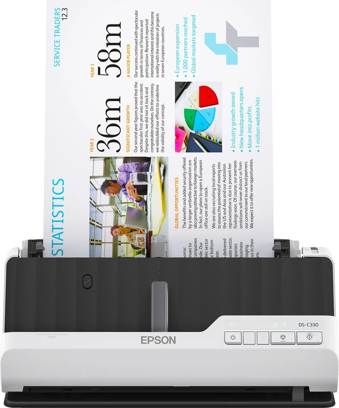 Epson DS-C330 Ultra-compact Desktop USB 30ppm Auto Feed Colour Scanner