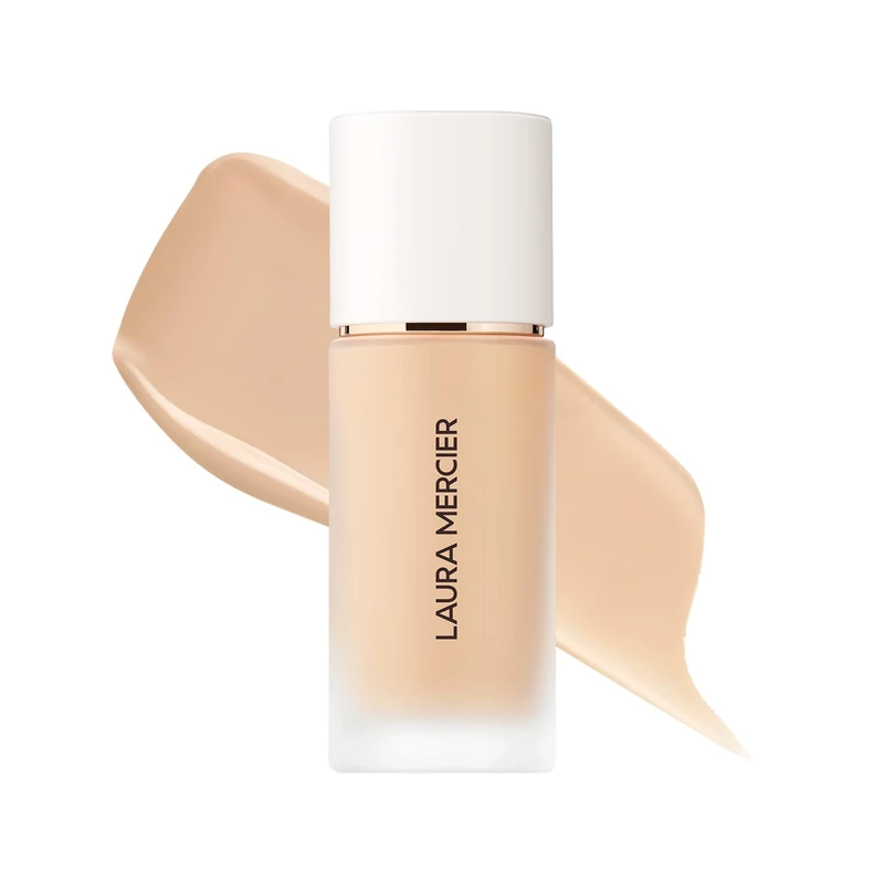 Laura Mercier Real Flawless Weightless Perfecting Waterproof Liquid Foundation: Medium-Buildable Coverage, 12 HR Fade-Proof Wear, Natural Finish, Hydrating, Long Lasting, Non-Comedogenic