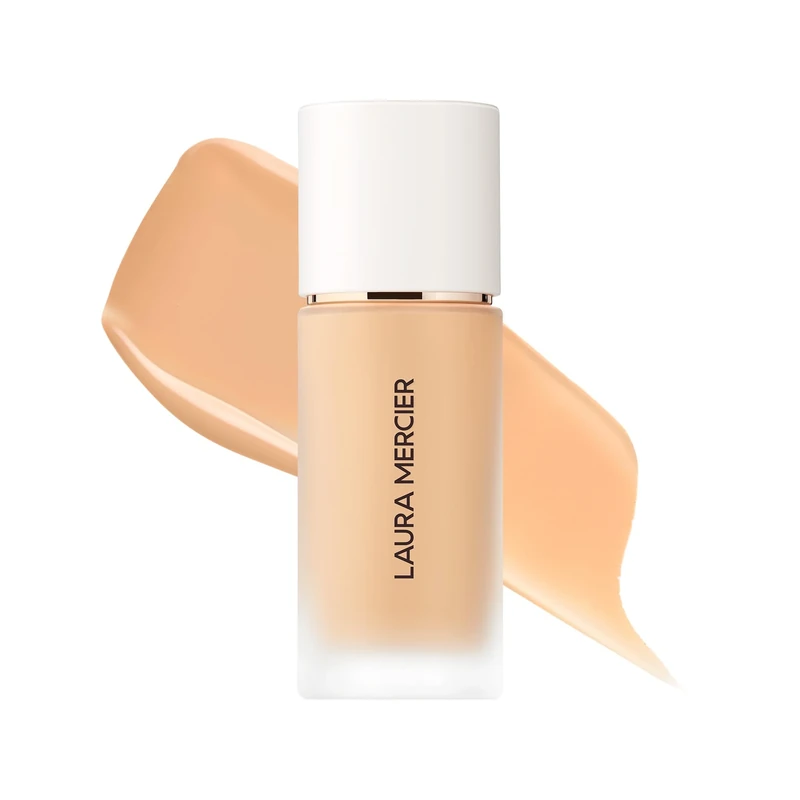 Laura Mercier Real Flawless Weightless Perfecting Waterproof Liquid Foundation: Medium-Buildable Coverage, 12 HR Fade-Proof Wear, Natural Finish, Hydrating, Long Lasting, Non-Comedogenic