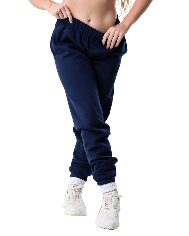 Kamo Fitness CozyTec High-Waisted Sweatpants for Women Baggy: Comfy Lounge Pants with Pockets Crafted from Soft Thick Fleece, Dark Iris, S