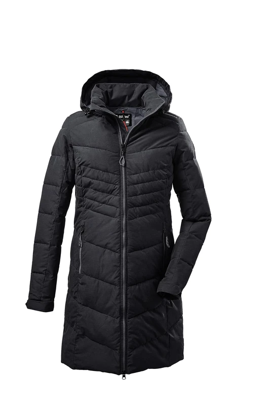 G.I.G.A. DX Kow 150 Wmn Qltd Prk Quilted parka with zip-off Hood, black, 42