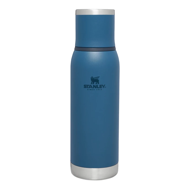 Stanley 1913 Adventure to-Go Thermal Flask 0.75L - 20 Hours Hot - 25 Hours Cold - Leakproof - Insulated Lid - BPA-Free Insulated Bottle - Dishwasher Safe - Coffee Flask - Abyss