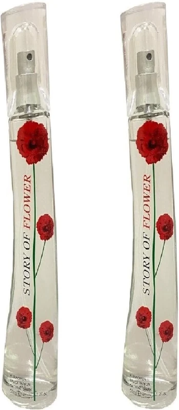 Modaleo - 2 Pack STORY OF FLOWER FOR WOMEN Eau de Parfum Perfume 50ml Each Fresh Spray Scent Fragrance LONDON SPRAY