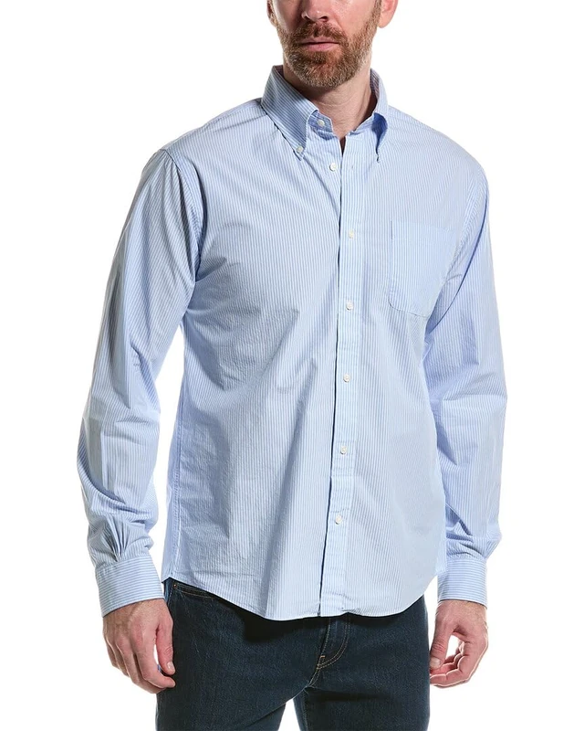 Brooks Brothers Men's Friday Sport Shirt, Light Blue, S