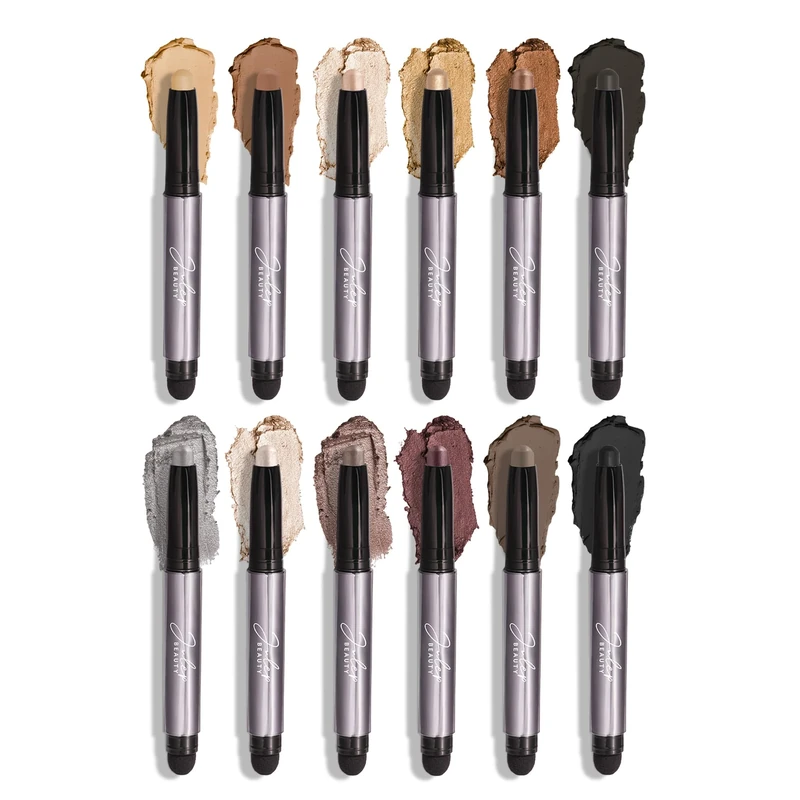 Julep Eyeshadow 101 Crème-to-Powder Eyeshadow Sticks (Daylight & Moonlight - 12 Piece Kit) Long-Lasting, Waterproof Eye Shadow - Blendable, Crease-Proof Eye Shadow Stick with Built-In Smudger