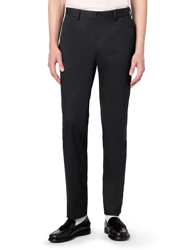 Brooks Brothers Men's Regular Fit Stretch Lightweight Advantage Chino Pants, Black, 33W x 32L
