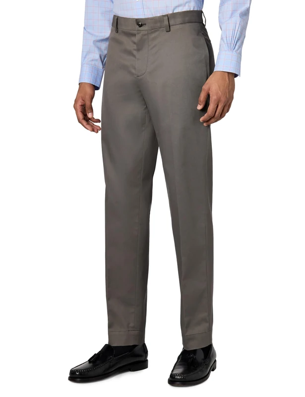 Brooks Brothers Men's Regular Fit Stretch Lightweight Advantage Chino Pants Casual, Magnet Grey, 36W x 32L