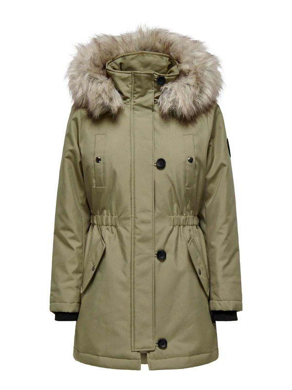ONLY Girls' Kogiris Fur OTW Noos Parka, Aloe, 9 Years