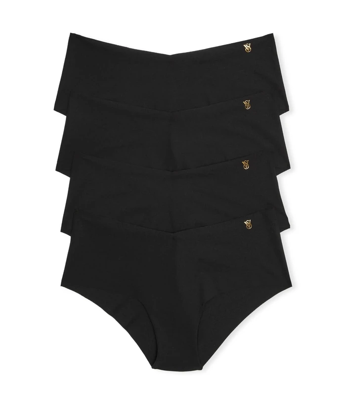 Victoria's Secret Raw Cut Cheeky Panty Pack, Underwear for Women (XS-XXL), Black, L