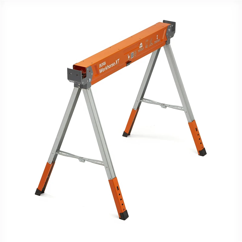 Bora Workhorse XT, Folding Heavy Duty Adjustable Height Sawhorse with Adjustable Legs, Heavy Duty Portable Workbench for Contractors with Built in Bottle Opener, PM-3360T