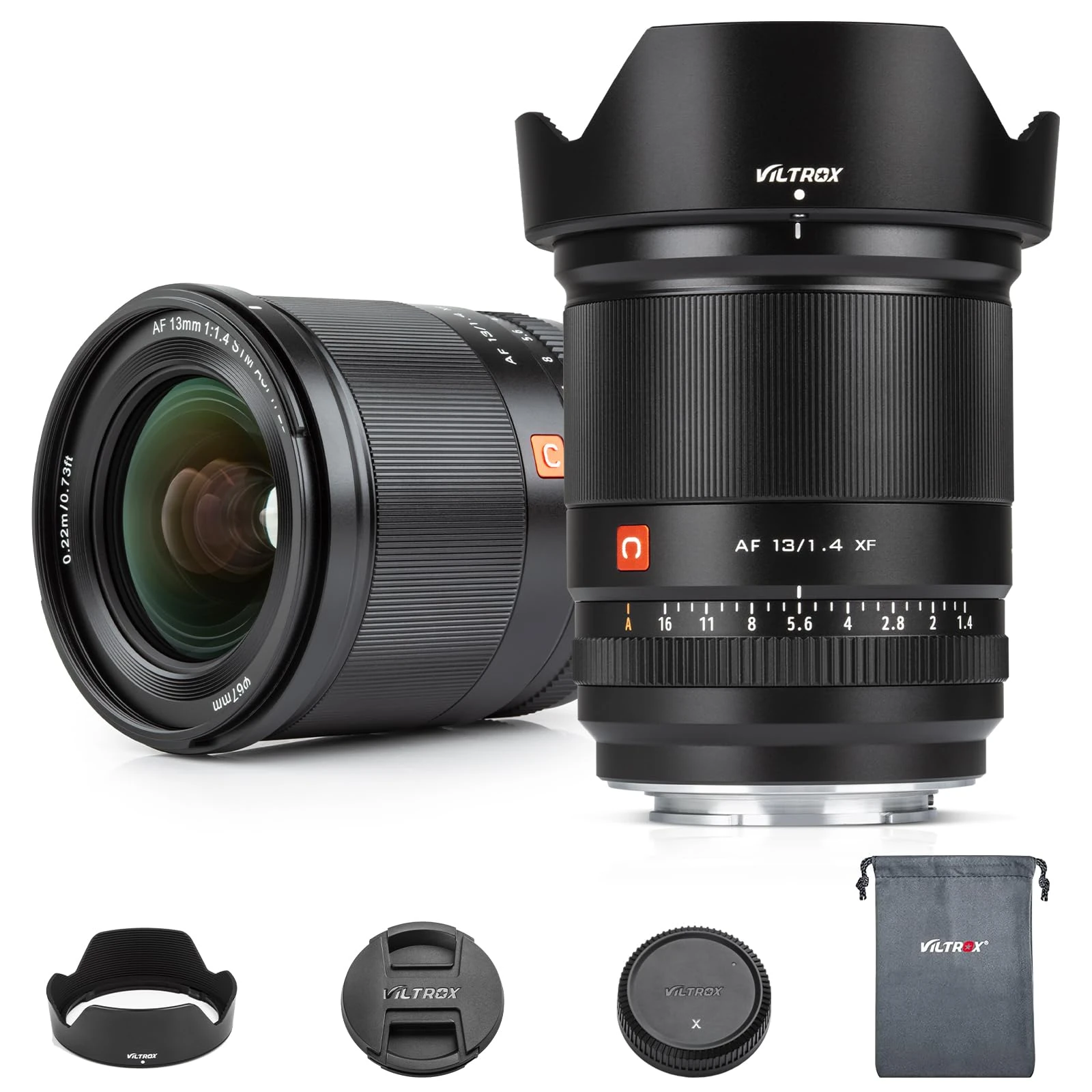 VILTROX 13mm F1.4 Wide Angle APS-C Autofocus Lenses for Fuji X Mount Camera Lenses Camera Lenses Compatible with Fujifilm X-T5 X-H2S X-S10 X-T30II X-T20 X-T10 X-T4/-T3/-T2/-PRO3/-M1/-H1/-E4