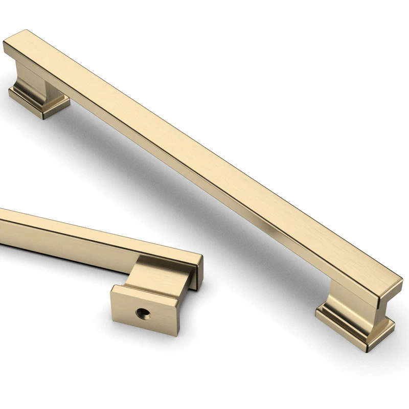 Asidrama 10 Pack 7.5 Inch(192mm) Brushed Brass Kitchen Cabinet Handles, Cabinet Pulls Kitchen Cabinet Hardware for Cupboard Drawer Handles Dresser Pulls