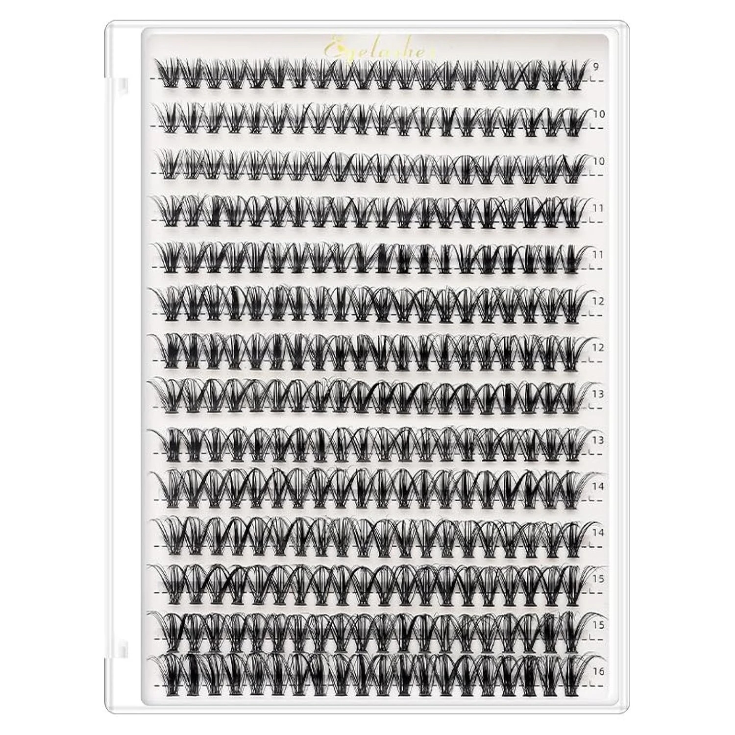 Bransfy False Eyelashes Clusters 280pcs DIY Eyelash Extension D Curl Long Individual Lashes Mixed Faux Mink Lash Clusters Extensions(30D-0.07D 9-16mm)
