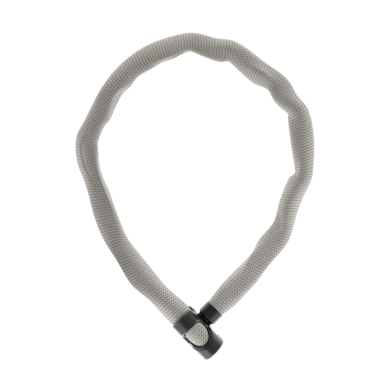 ABUS Chain Lock IVERA Chain 7210 - Bicycle Lock with Highly Flexible IvyTex Synthetic Fibre Casing - ABUS Security Level 8 - 85 cm - Colour: grey
