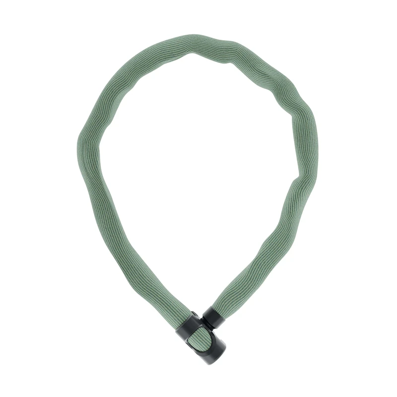 ABUS Chain Lock IVERA Chain 7210 - Bicycle Lock with Highly Flexible IvyTex Synthetic Fibre Casing - ABUS Security Level 8 - 85 cm - Colour: green