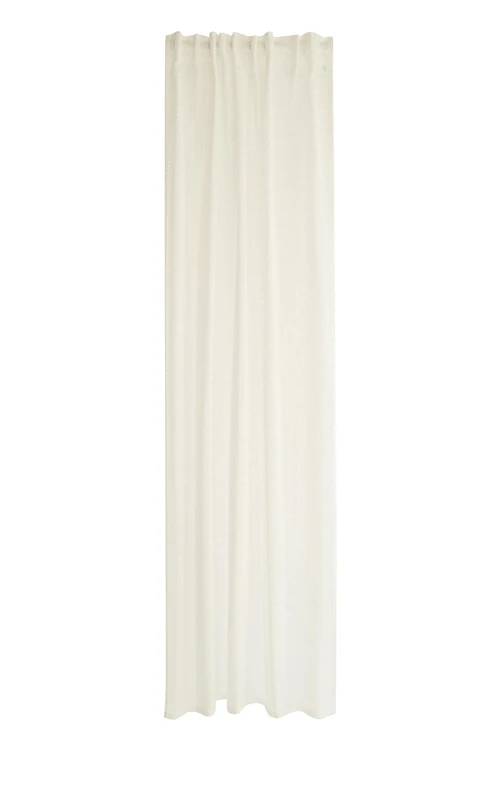 Homing Curtain with fringes, stripes, cream white, decorative curtain - Image 1