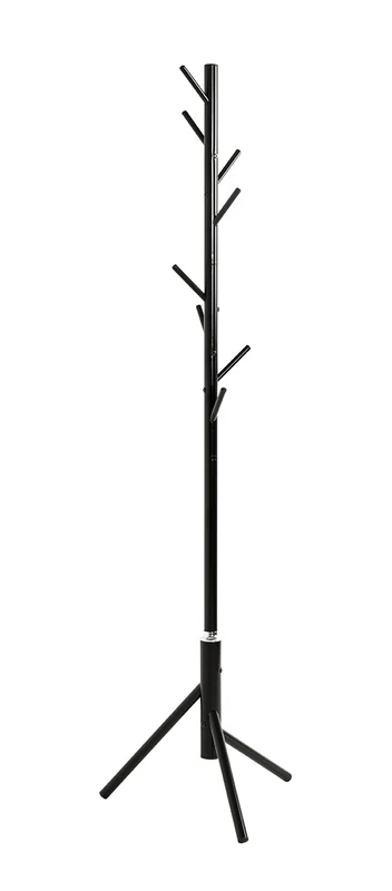HAKU Möbel Coat rack, Clothes rack, Standing coat rack black, Metal - Dim.: H 173 x Ø 48 cm, Style: Traditional
