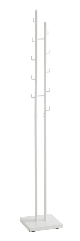 HAKU Möbel hall-tree white, metal - Size: W 29 cm x H 176 cm x D 29 cm, Style: Modern