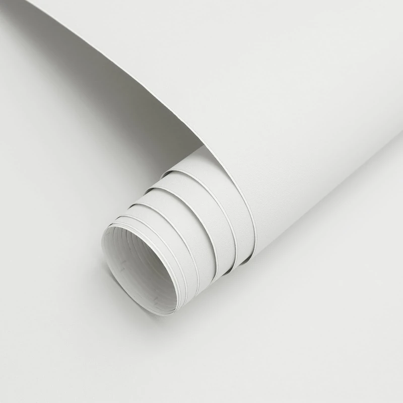 Timeet Self Adhesive Wallpaper White Matte Sticky Back Plastic 40x300cm Peel and Stick Wallpaper Warm White Frosted Surface Waterproof Vinyl Film Roll for Furniture Wall