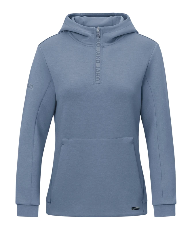 JAKO Women's Zip Hoodie Pro Casual, Smokey Blue, 42