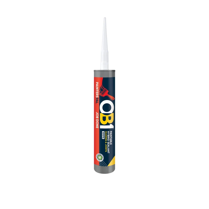 OB1 PaintersPal White - Extremely Paintable Hybrid Sealant & Caulk - Glazing & Joints - No Shrinking - Bubble Free - UV Resistant - Interior & Exterior - 290ml