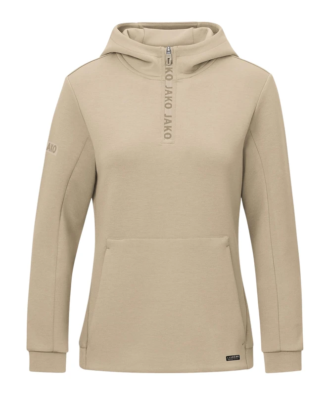 JAKO Women's Zip Hoodie Pro Casual, Beige, 38