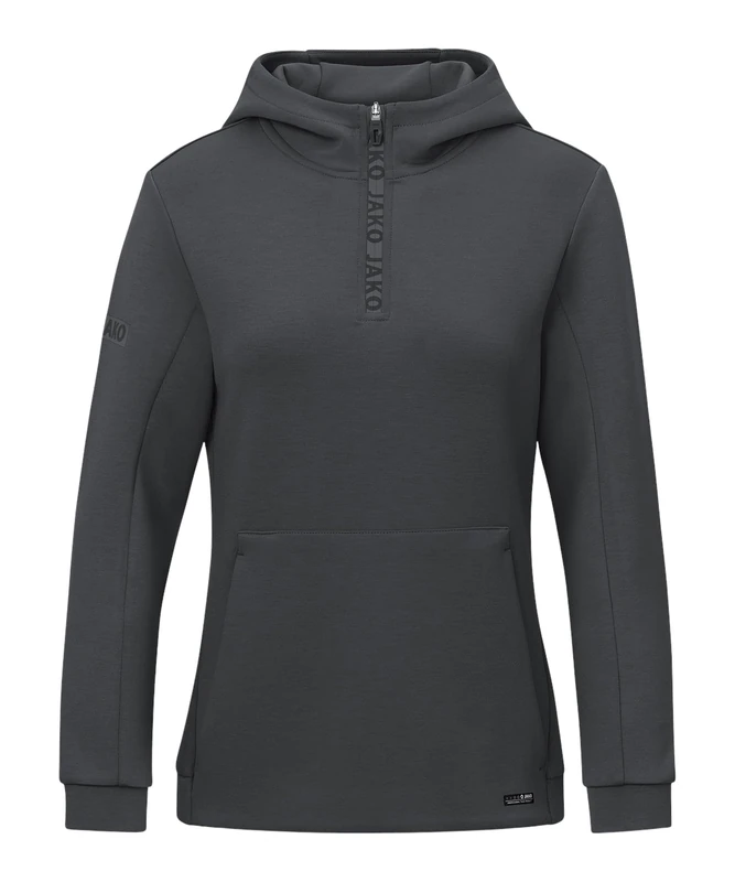 JAKO Women's Zip Hoodie Pro Casual Ash Grey, 34