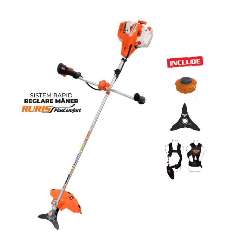 RURIS RR400, Trimmer, 2.8H, Professional File Cutting Spool, Rgonomical Handlebar Support, Triple Disk, Ergonomic Safety Harness - Image 1