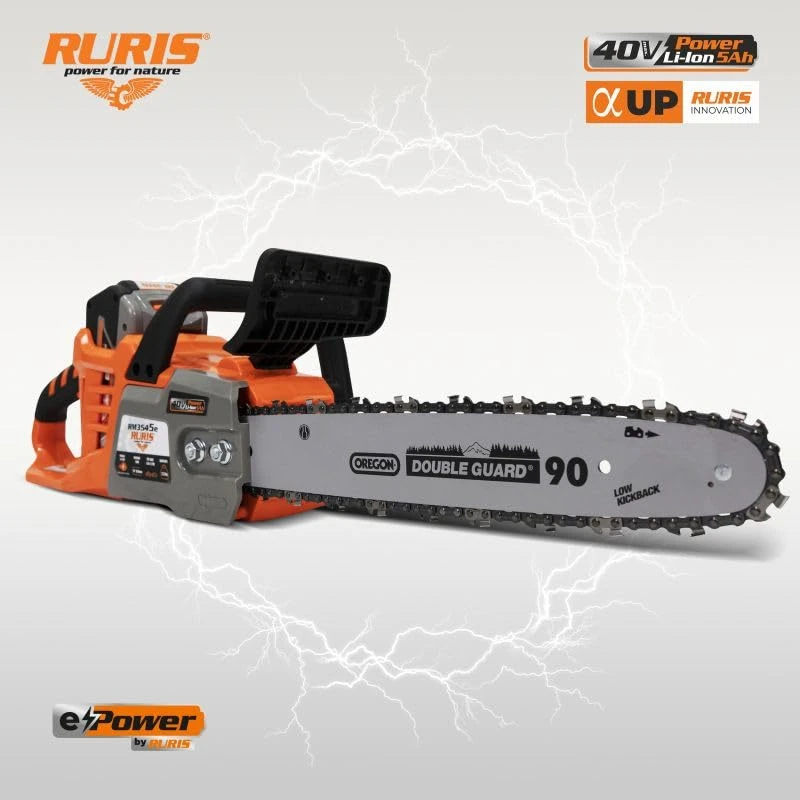 Ruris RM3545e Battery Chainsaw, 35 cm Guide and Oregon Chain 3.8/1.3, Without Battery or Charger 40 V, 5.0 A