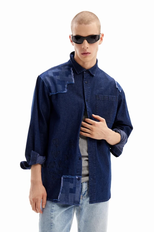 Desigual Man Template, 5008 Denim Dark Blue, XXL, Blue, XXL