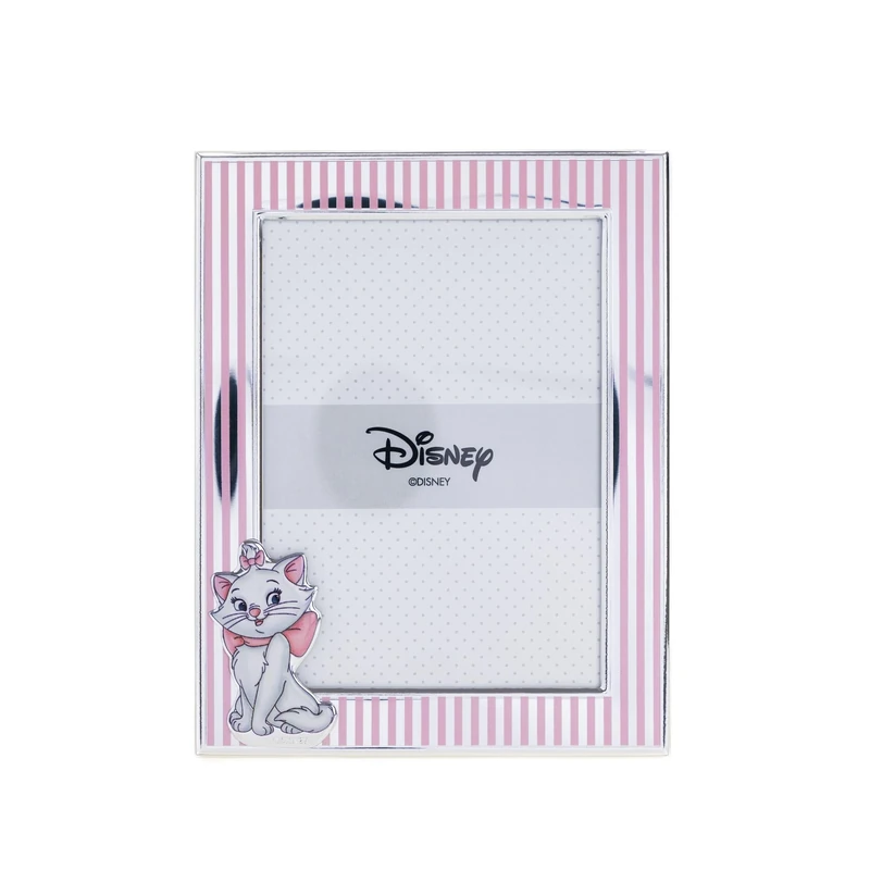 VALENTI & CO. Disney Baby - Minou The Aristocats - Silver Photo Frame for Children, Christening, Birth or Birthday Gift Idea (13 x 18 cm)