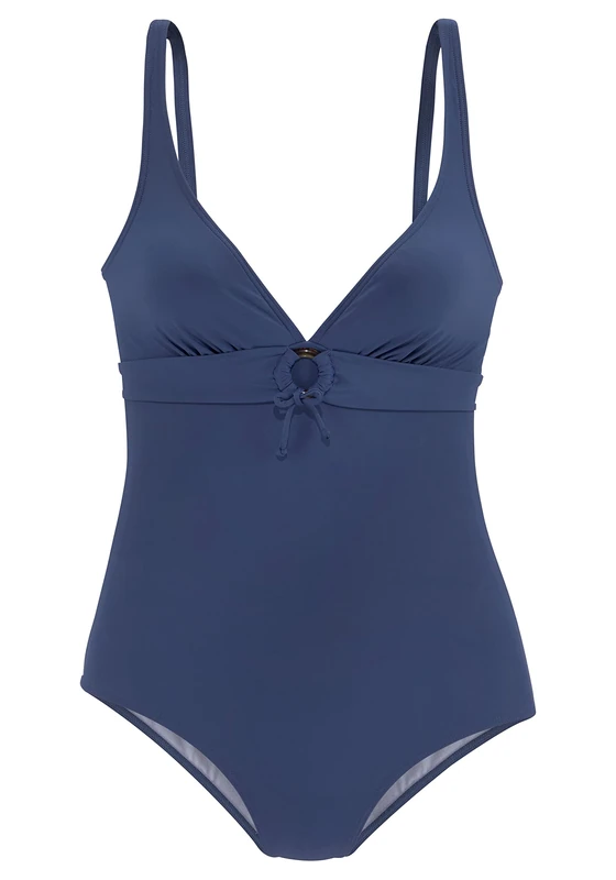 s.Oliver Women's cat-46 One Piece Swimsuit, Blue, 10 UK/B