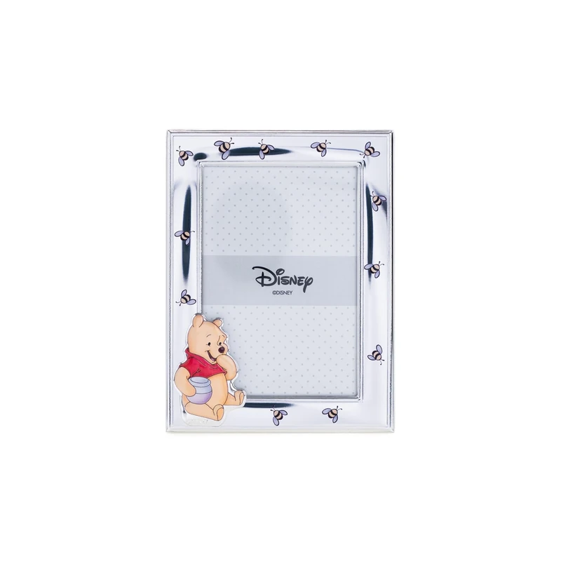VALENTI & CO. Disney Baby - Winnie The Pooh Silver Photo Frame for Children, Christening, Birth or Birthday Gift (9 x 13 cm)