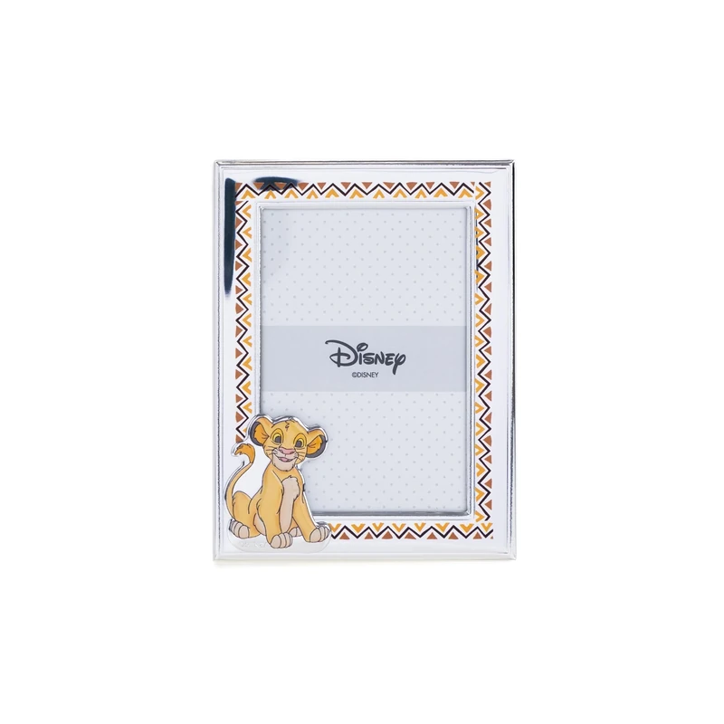 VALENTI & CO. Disney Baby - Lion King Simba - Silver Photo Frame for Children, Christening, Birth or Birthday Gift (9 x 13 cm)