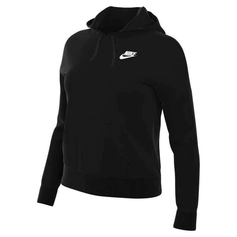 NIKE DQ5793-010 W NSW CLUB FLC STD PO HDY Sweatshirt Women's Black/White Size XL-T