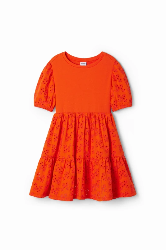 Desigual Girl's Vest_Alaia Dress, red, 4 Years