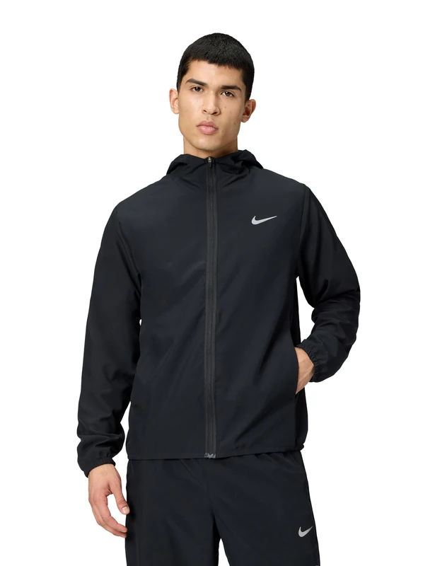 NIKE FB7482-010 M NK DF FORM HD JKT Jacket Men's Black/Reflective Silv Size L