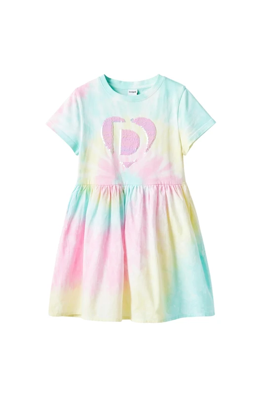 Desigual Girls' Vest_Avery Dress, red, 4 Years