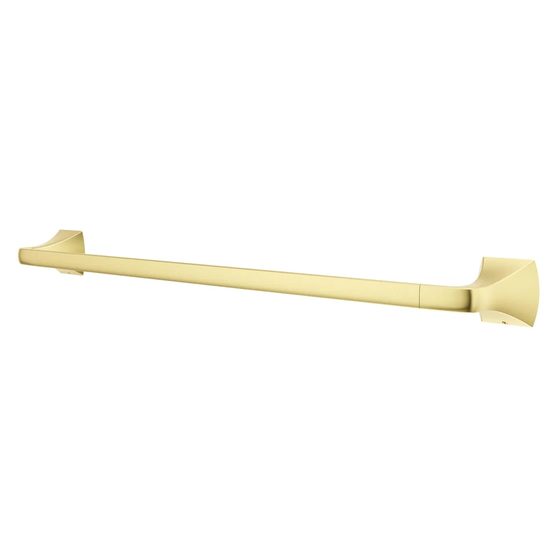 Pfister Bruxie Bath Towel Bar for Bathroom, 24-Inch, Wall-Mounted, Screw-In, Brushed Gold Finish, BTBBIE2BG